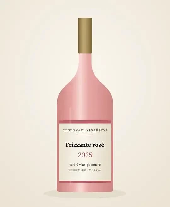 Frizzante rosé 2025, perlivé víno – obrázek 2