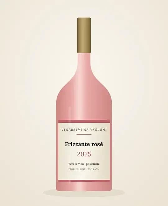 Frizzante rosé 2025, perlivé víno