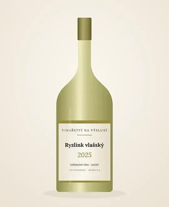 Ryzlink vlašský 2025, kabinetní víno – obrázek 3
